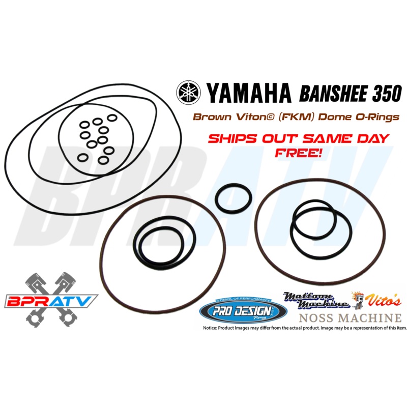 Yamaha Banshee 350  Cool Head Domes Orings O-rings BROWN VITON O-Ring Kit