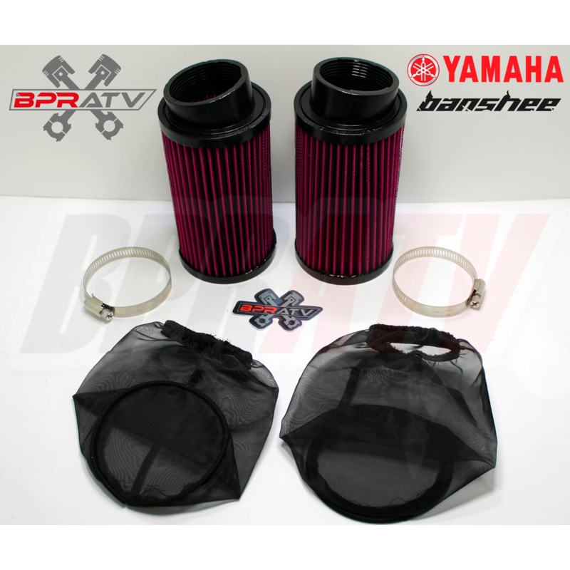 Yamaha Banshee K+N Style LONGER Stock PWK Carbs Air Filter Pods OUTERWEARS Pair