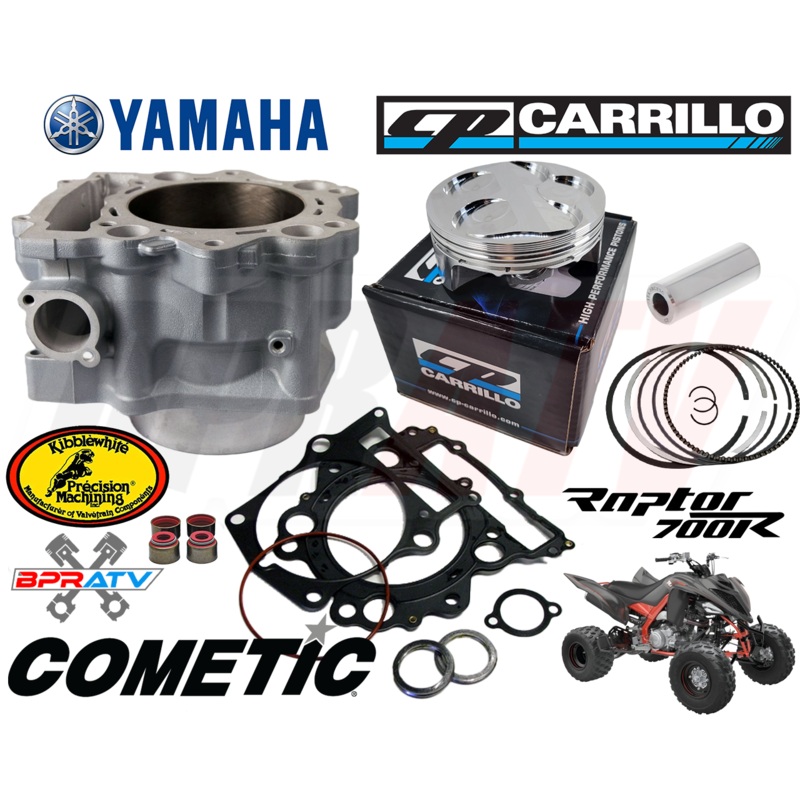 Yamaha Raptor 700 700R 102mm Stock Bore Cylinder CP Piston Top End Rebuild Kit