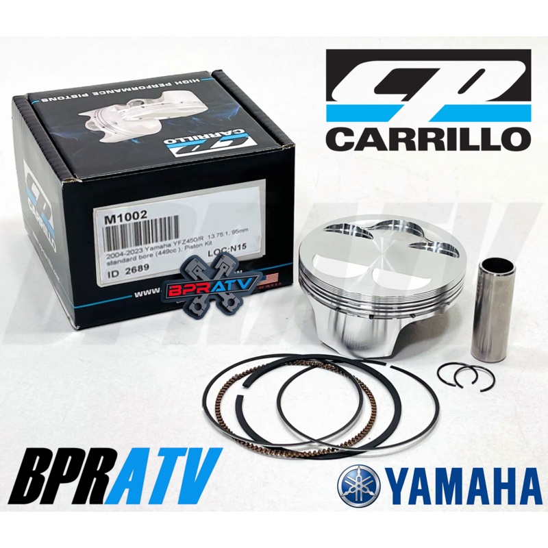 Yamaha YFZ450 YFZ 450 95mm 13.75:1 CP Carrillo Stock Bore RACE GAS Piston Rings