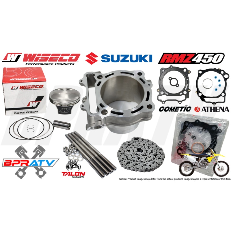 08-12 Suzuki RMZ450 RMZ 450 12.5:1 WISECO Piston Stock Bore Cylinder Top End Kit