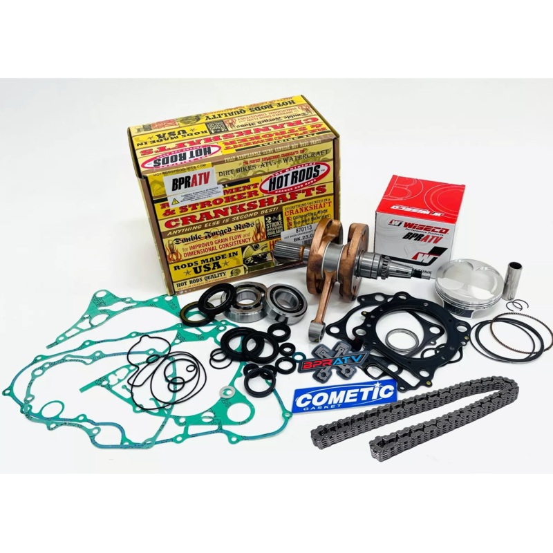 06-14 Honda TRX450R TRX 450R Hotrods Crank Wiseco Piston Gaskets Rebuild Kit