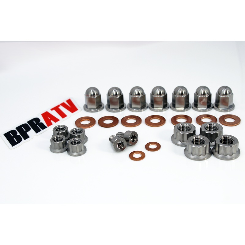 Kawasaki KX85 KX125 KX250 2-Stroke Top End Engine Cylinder Head Ti Nuts Kit Set