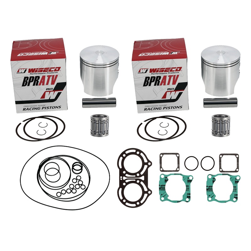 Yamaha Banshee 350 66.50mm Wiseco Pistons Bearings & Cool Head O-Ring Gasket Kit