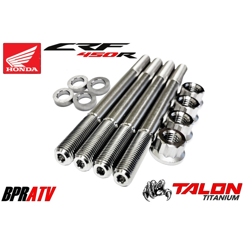 09-16 CRF450R TITANIUM Cylinder Head Bolts Stud Kit Honda CRF 450R Stud Bolt Kit