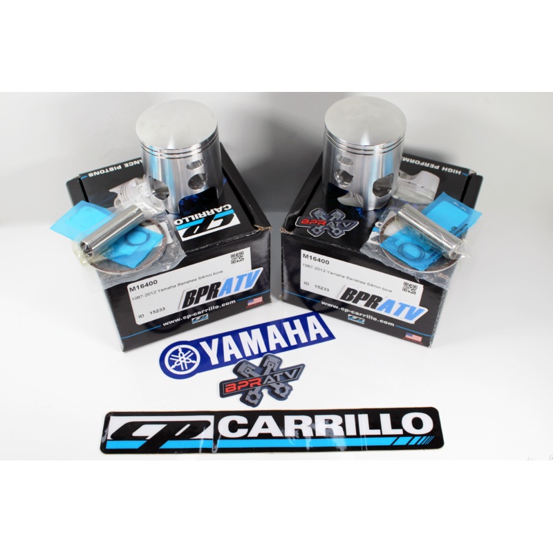 New Yamaha Banshee 64mm Stock Bore CP-Carrillo Forged Pistons Kit Rings Clip Set