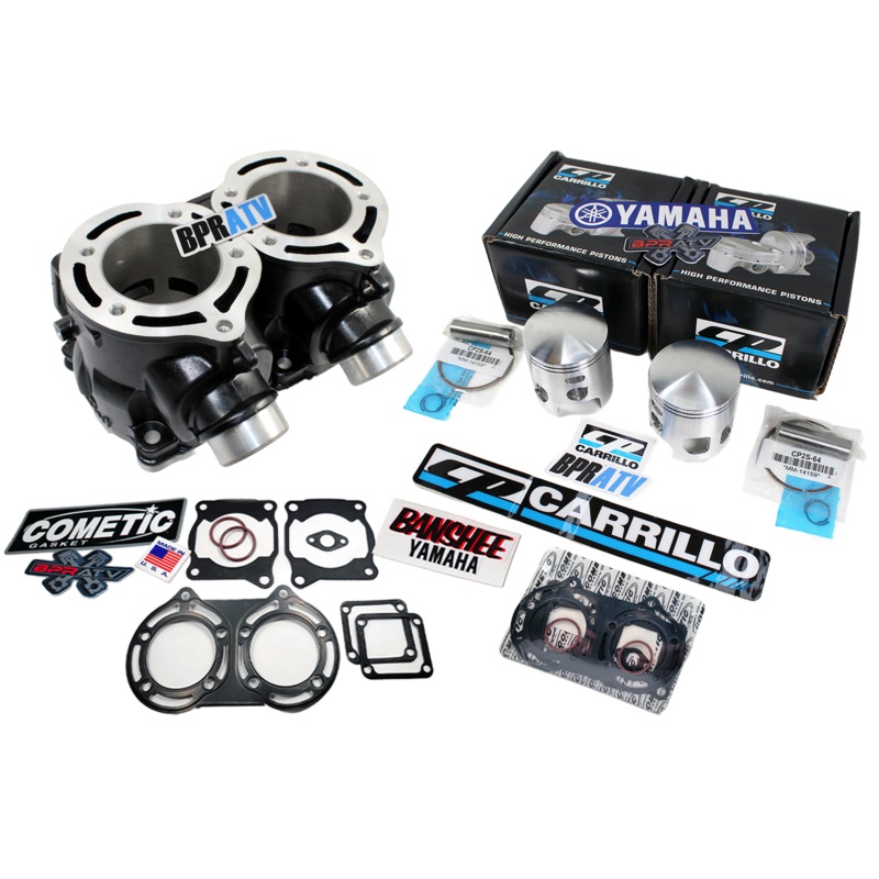 Yamaha Banshee 64mm Cylinders CP-Carrillo Pistons & Cometic Top End Rebuild Kit