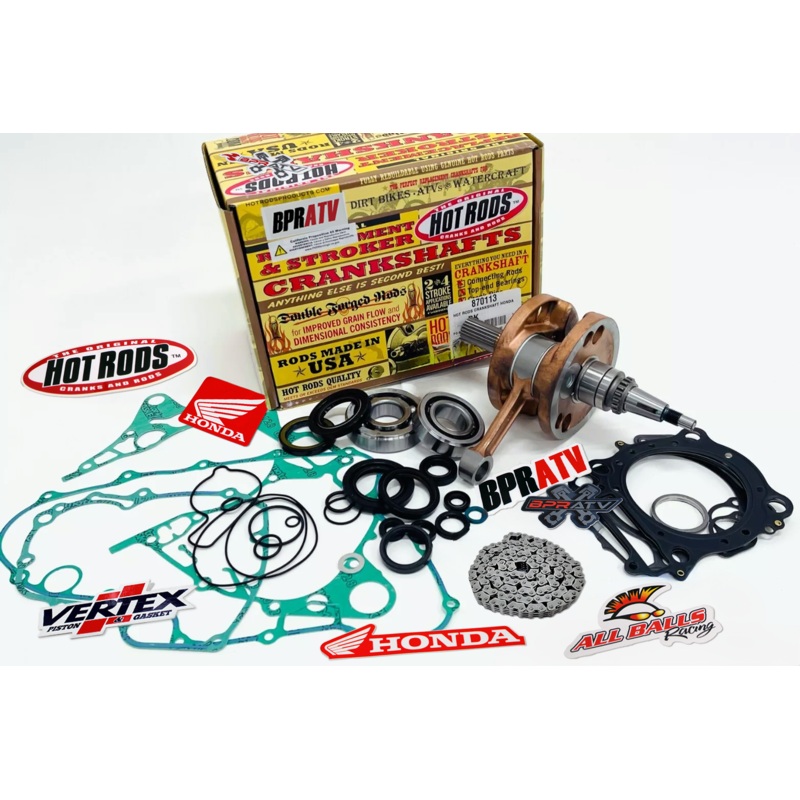 06+ Honda TRX450R TRX 450R Hot Rods Crank Bearings Seals Gaskets Rebuild Kit