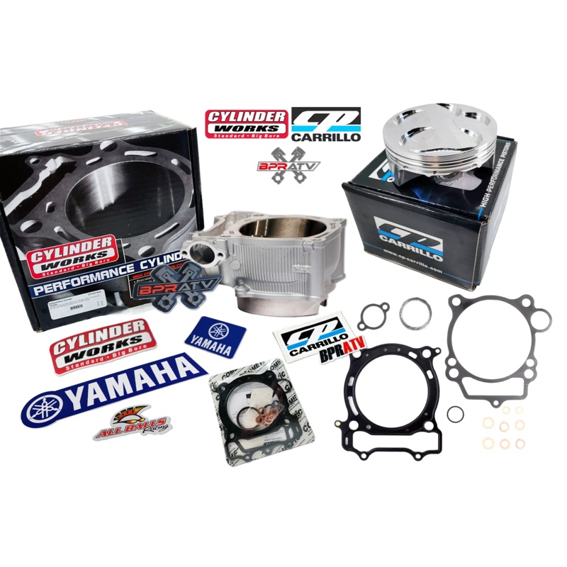 Yamaha YFZ450R 450X 95mm Top End Rebuild Kit Cylinder Works & CP Carrillo Piston